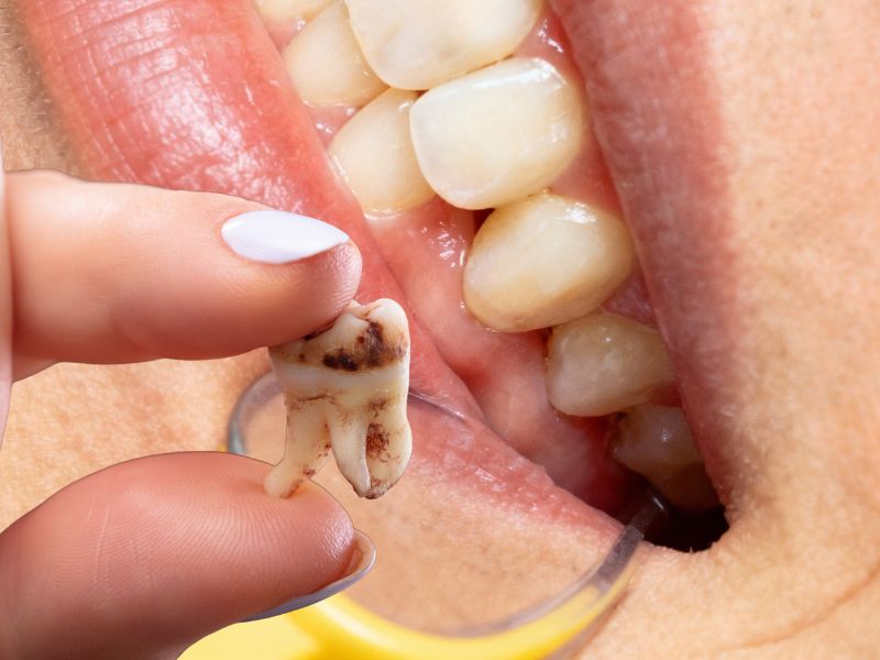 prikaz karijesa na zubu